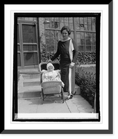 Historic Framed Print, Mrs. J.J. Davis & Joan, 4/23/25,  17-7/8" x 21-7/8"