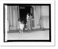 Historic Framed Print, Children present Mrs. Coolidge with flowers, [5/1/25] - 2,  17-7/8" x 21-7/8"