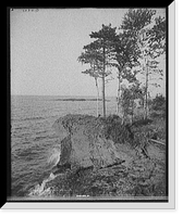 Historic Framed Print, A Bit of shore, Presque Isle [Park], Marquette, Mich.,  17-7/8" x 21-7/8"