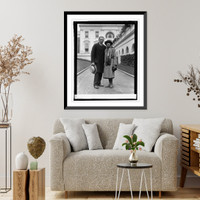 Historic Framed Print, Colleen Moore & husband, John McCormick, 4/29/25,  17-7/8" x 21-7/8"