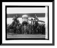 Historic Framed Print, Christening of Sikorsky plane, 5/8/25,  17-7/8" x 21-7/8"