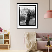 Historic Framed Print, Coolidge and Louise Sheaffer,  17-7/8" x 21-7/8"