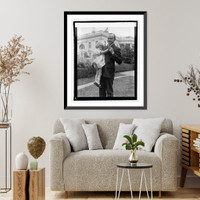 Historic Framed Print, Coolidge and Louise Sheaffer,  17-7/8" x 21-7/8"