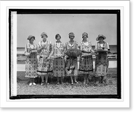 Historic Framed Print, Debs as waitresses at horse show, 5/20/25,  17-7/8" x 21-7/8"