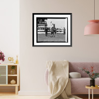 Historic Framed Print, Secty. Jardine and Tom Mix at horse show, [5/21/25],  17-7/8" x 21-7/8"