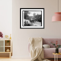 Historic Framed Print, Gen. Miles funeral, 5/19/25 - 2,  17-7/8" x 21-7/8"