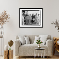 Historic Framed Print, Pres. & Mrs. Coolidge & Tom & Mrs. Mix, 5/21/25,  17-7/8" x 21-7/8"