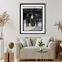 Historic Framed Print, Lord & Lady Aberdeen & Sir Howard, 5/16/25,  17-7/8" x 21-7/8"