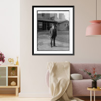 Historic Framed Print, Newton D. Baker at Tomb of Woodrow Wilson, 5/29/25,  17-7/8" x 21-7/8"