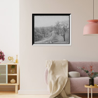 Historic Framed Print, Road in Riverview Park, Pittsburg, N.S. [i.e. North Side], Pa.,  17-7/8" x 21-7/8"