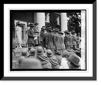Historic Framed Print, Mrs. Coolidge with girl scouts, [6/5/25],  17-7/8" x 21-7/8"