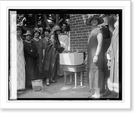 Historic Framed Print, Mrs. Coolidge laying cornerstone at Florence Crittenden Home , [5/27/25],  17-7/8" x 21-7/8"