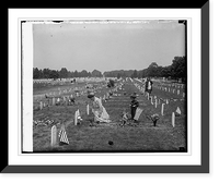 Historic Framed Print, Mrs. L.J. Cronkite and great-grandson at Arlington, 5/30/25,  17-7/8" x 21-7/8"