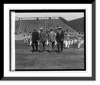 Historic Framed Print, Raising of World Champions flag, 6/11/25 - 2,  17-7/8" x 21-7/8"