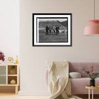 Historic Framed Print, Raising of World Champions flag, 6/11/25 - 2,  17-7/8" x 21-7/8"
