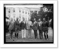 Historic Framed Print, Coolidge with Secret Flight Committee, [6/19/25],  17-7/8" x 21-7/8"