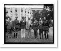 Historic Framed Print, Coolidge with Secret Flight Committee, 6/19/25,  17-7/8" x 21-7/8"