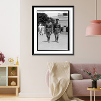 Historic Framed Print, Col. John T. Oxton & son, Jr., both chaplains, U.S.A., 6/12/25,  17-7/8" x 21-7/8"