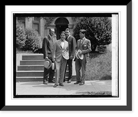 Historic Framed Print, Geo. Middleton, Robt. La Follette, Ralph Sucher & Phil. La Follette, 6/19/25,  17-7/8" x 21-7/8"