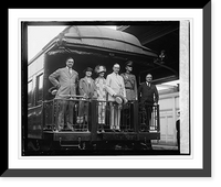 Historic Framed Print, Coolidges leaving for Swampscott, Mass., [6/22/25],  17-7/8" x 21-7/8"