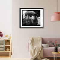Historic Framed Print, Coolidges leaving for Swampscott, Mass., [6/22/25],  17-7/8" x 21-7/8"