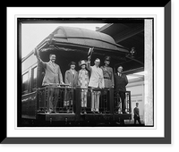 Historic Framed Print, Coolidges leaving for Swampscott, Mass., 6/22/25,  17-7/8" x 21-7/8"