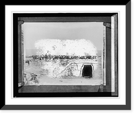Historic Framed Print, [Boers in position at Queen's battery; Barnett],  17-7/8" x 21-7/8"