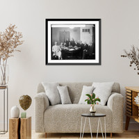 Historic Framed Print, U.S. and Italian debt refunding commission, 6/25/25,  17-7/8" x 21-7/8"