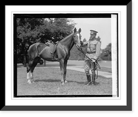 Capt. J.H. Craige, U.S.M.C. and horse Sandy", 7/1/25", Antique Poster