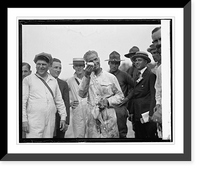 Historic Framed Print, Ralph de Palma, upset in Laurel Race, 7/11/23,  17-7/8" x 21-7/8"