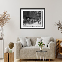 Historic Framed Print, Crowd at church to view body of Wm. J. Bryan, [7/30/25],  17-7/8" x 21-7/8"