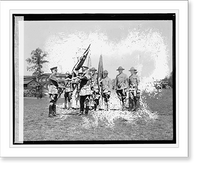 Historic Framed Print, Brig. Gen. E. Jadurn[?] presenting colors to Col. J.F. Barber, Fort Humphreys, 7/18/25,  17-7/8" x 21-7/8"