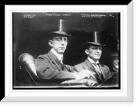 Prince William of Sweden and H. Wilson. Minister to Roumania, in carriage, Historic Print