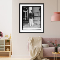 Historic Framed Print, Colonel Augusto Villa, Mid. Attache Italian Emb., [8/25/25],  17-7/8" x 21-7/8"