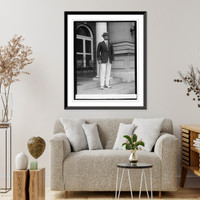 Historic Framed Print, Colonel Augusto Villa, Mid. Attache Italian Emb., [8/25/25],  17-7/8" x 21-7/8"