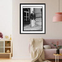 Historic Framed Print, Colonel Augusto Villa, Mid. Attache Italian Embassy, 8/25/25,  17-7/8" x 21-7/8"