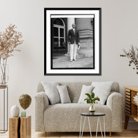 Historic Framed Print, Colonel Augusto Villa, Mid. Attache Italian Embassy, 8/25/25,  17-7/8" x 21-7/8"