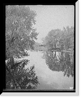 Historic Framed Print, Concord River from north bridge, Concord, Mass.,  17-7/8" x 21-7/8"