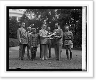Historic Framed Print, Capt. Ed. Rickenbacker & group invite Coolidge to attend N.Y. Air Races, 9/14/25,  17-7/8" x 21-7/8"
