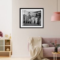 Historic Framed Print, American Legion broadcasting party at Bowling Field, 8/27/25,  17-7/8" x 21-7/8"