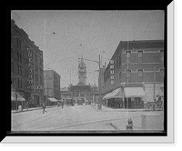 Historic Framed Print, Welcome arch and Union Depot, Denver, Colo.,  17-7/8" x 21-7/8"