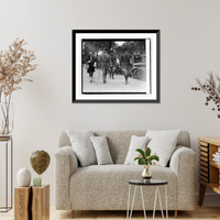 Historic Framed Print, Col. & Mrs. Mitchell with aides at Capitol, 9/29/25,  17-7/8" x 21-7/8"