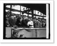 Historic Framed Print, Harris handing ball to Coolidge, 10/10/25,  17-7/8" x 21-7/8"
