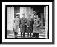 Historic Framed Print, J.A. Gaffney, Sen. Pepper, Mayor Kendrick & Gen. Lejeune, 10/30/25,  17-7/8" x 21-7/8"