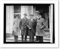 Historic Framed Print, J.A. Gaffney, Sen. Pepper, Mayor Kendrick & Gen. Lejeune, 10/30/25,  17-7/8" x 21-7/8"