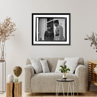 Historic Framed Print, Capt. Rene Fonk & Maj. Georges Thenault of France, [10/29/25],  17-7/8" x 21-7/8"