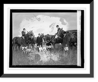 Historic Framed Print, Colonel Robt. M. Thompson with hounds, [11/4/25],  17-7/8" x 21-7/8"
