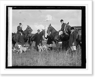 Historic Framed Print, Colonel Robt. M. Thompson with hounds, 11/4/25,  17-7/8" x 21-7/8"
