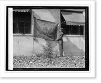 Howard S. Fisk with flag of Geo. Wash. Post, Amer. Legion, 10/20/25 Classic, Antique Wall Art