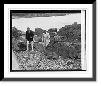 Historic Framed Print, Booth Tarkington, Kenneth M. Roberts & Atwater Kent, [8/11/25],  17-7/8" x 21-7/8"